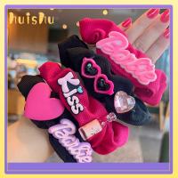 HUISHU แฟชั่นสำหรับผู้หญิง ตุ๊กตาบาร์บี้ scrunchie สีทึบทึบ อีลาสติก ยางรัดผม ของใหม่ หางม้าหางม้า เชือกมัดผม สำหรับผู้หญิง