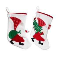 ถุงเท้าต้นคริสต์มาสคริสต์มาสซานตาคลอสถุงเท้าของตกแต่งงานปาร์ตี้ถุงขนมถุงเท้าต้นคริสต์มาสแขวนถุงซานตา