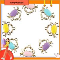 SURRIP FASHION 40pcs ธีมทะเล เครื่องรางปู สีแบบสุ่ม 40ชิ้นค่ะ เครื่องประดับเคลือบรูปสัตว์ทะเล ดีไอวาย ชีวิตทะเล สำหรับผู้หญิง