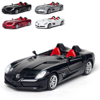 1:32 Benz SLR รุ่นรถเสียงและแสงดึงกลับคอลเลกชัน Diecast ยานพาหนะรถของเล่นสำหรับเด็ก