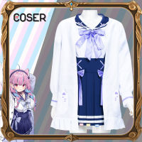 【COSER 77】Hololive Minato Aqua Vtuber เครื่องแต่งกายคอสเพลย์ การ์ตูนอะนิเมะ Cosplay Wig Costume Dress Woman