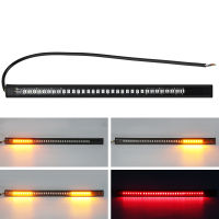 Flexible LED Motorcycle Light Bar Strip Tail Turn Signal Tail Rear ke Stop Bulb Lamp ke Light 2835 3014 48 SMD Dual Color