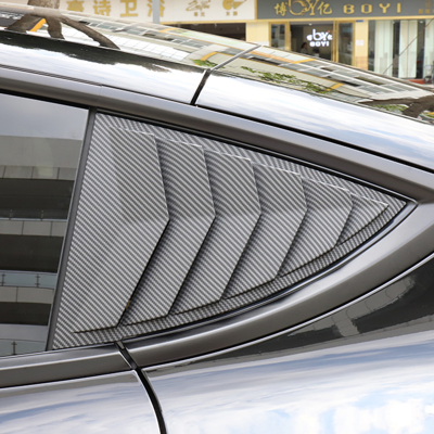 สำหรับ Tesla รุ่น Y Tunning อุปกรณ์เสริมรถด้านหลังสามเหลี่ยมหน้าต่างบานประตูหน้าต่างสามเหลี่ยมม่านบังแดดดัดแปลงรถยนต์ตกแต่ง