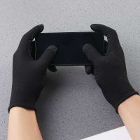 2pcs Hand Cover Game Controller Gloves Sweat Proof Non-Scratch Sensitive Touch Screen Gaming Finger Thumb Sleeve Gloves