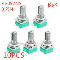 10PCS 3pin RV097NS เดี่ยวมิเตอร์ B5K B10K B20K B50K B100K พร้อมสวิทช์เสียง/เครื่องขยายเสียง/ปิดผนึก Potentiometer Handle,รับประกันคุณภาพ