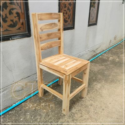 ⭐พร้อมส่ง⭐CTC เก้าอี้โต๊ะอาหารไม้สัก เก้าอี้ไม้สักแบบมีพนักพิง เก้าอี้นักเรียนไม้สัก งานสำเร็จรูปประกอบแล้ว เก้าอี้ไม้สัก (งานดิบ)