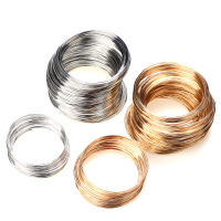 0.8MM 5560MM RhodiumKC Gold Memory Wire Steel Rope Beading Findings Brooches Blank celet Bangles DIY Jewelry Making