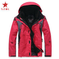 SZWL Trade ฤดูหนาวซอฟต์เชลล์กันน้ำกีฬากลางแจ้งกันน้ำ Windproof อบอุ่นภายในเสื้อโค้ตขนแกะเดินป่าชายเสื้อแจ็คเก็ต