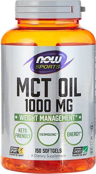 น้ำมันเอ็มซีทีออยล์-น้ำมันมะพร้าวสกัด-mct-oil-1-000-mg-150-softgels-now-foods