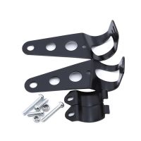 2 Pcs Black Silver Headlight Bracket High Quality Motorcycles Fork Bobber Racer Headlight Universal Brackets