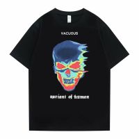 การออกแบบเดิมโครงกระดูก Vacuous กราฟิก Tshirt Men แฟชั่นสำหรับผู้หญิง Hip Hop Skull พิมพ์เสื้อยืดผู้ชาย Streetwear ขนาดใหญ่ Tees แขนสั้นS-5XL