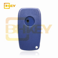 【cw】 Applicable to Fiat 2 Key 3 Key Folding Auto Key Shell Remote Key Shell Side Battery Holder Blue SIP22 ！