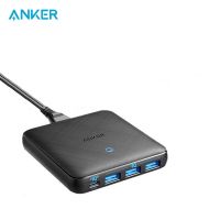 พอร์ต T017 65W 4พอร์ต PIQ 3.0 GaN อะแดปเตอร์ชาร์จในรถยนต์ Powerbort III ผนังกับ45W USB C