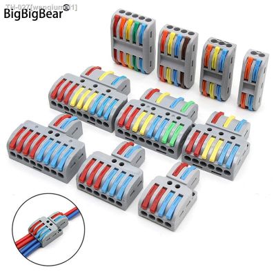 ☸㍿ 5/10/50/100pcs Push-in Electrical Wire Connector Terminal Block Universal Fast Wiring Cable Connectors For Cable Connection