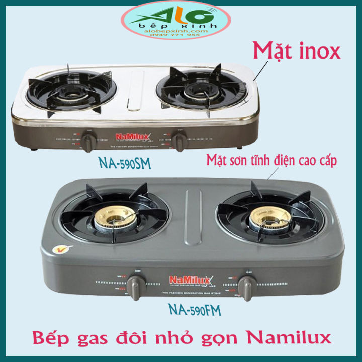 Bếp gas Namilux NA-590FM và Na-590SM ( mặt inox và mặt sơn tĩnh ...