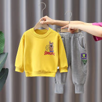 2021 Spring Clothes Suit Baby Boys Girls Cartoon Dog T Shirt Pants 2pcsSet Children Clothing Kids Infant Sportswear 0-5 Years