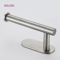 1Pcs No Drilling Toilet Paper Holder Punch Free Stainless Steel Bathroom Roll Hanger Kitchen Bar With Self Adhesive Tape