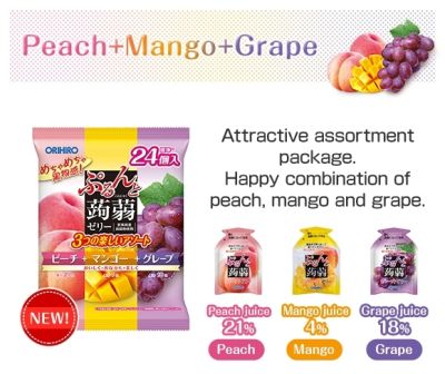 [พร้อมส่ง] Orihiro Jelly Peach + Mango + Grape  💕 เยลลี่บุกผลไม้ รสพีช มะม่วง และองุ่น เยลลี่พร้อมรับประทาน