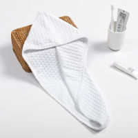 New 1pcs white waffle fabric After Shower Hair Drying Wrap Towel Quick Dry Hair Hat Cap Turban Head Wrap Bathing Tool