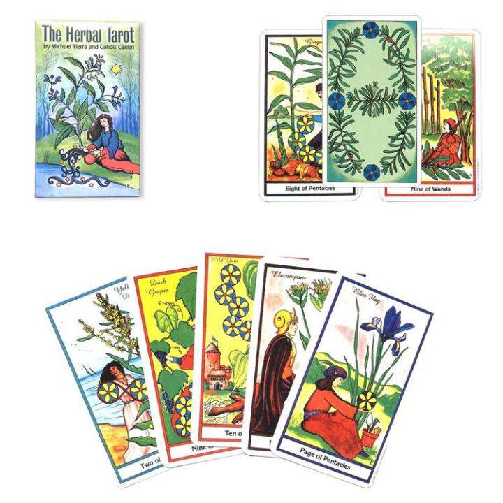 The Herbal Tarot Cards Deck Games English Version PDF Guidebook Magical