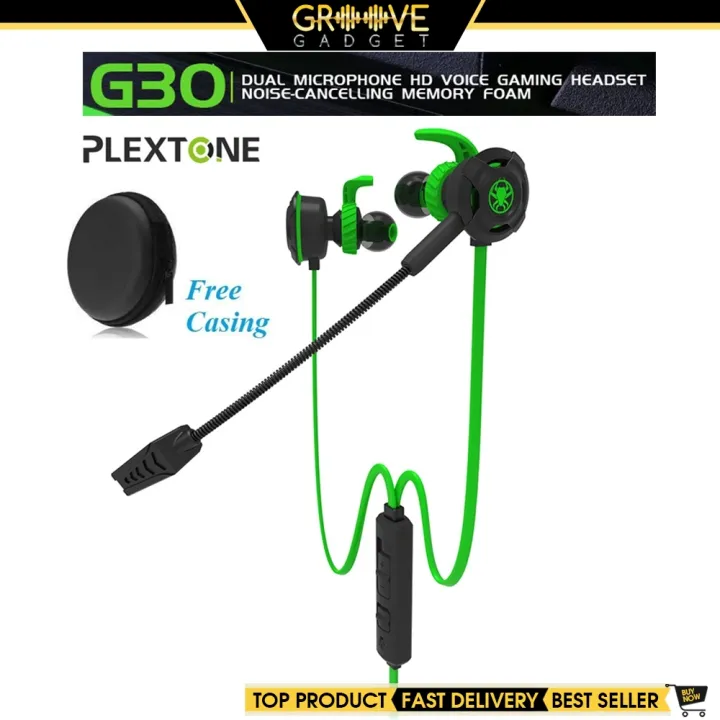 Plextone G30 In Ear Gaming Earphones Stereo Computer Game Headphones With Mic Pc Gamer Headset For Mobile Phone Ps4 New Xbox One Ship Within 24hrs Local My Lazada