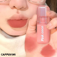 Cappuvini Lipstik Peach ครีมลิปแมทกำมะหยี่กลอสไม่ซีดลิปเคลือบริมฝีปากลิปทินท์