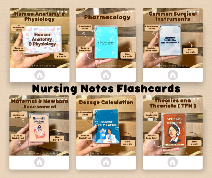 Nursing Flashcards Laminated by NURSING NOTES Lazada PH