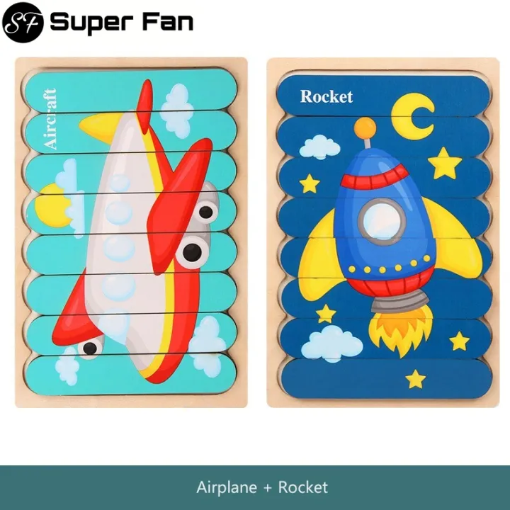 Super Fan) 1 PC Double-sided 3D Puzzle Cartoon Strip Wooden Creative Baby Toy Telling Stories Stacking Jigsaw Montessori Toy for Children | Lazada PH Super Fan) 1 PC Double-sided 3D Puzzle Cartoon Strip Wooden Creative Baby Toy Telling Stories Stacking Jigsaw Montessori Toy for Children | Lazada PH