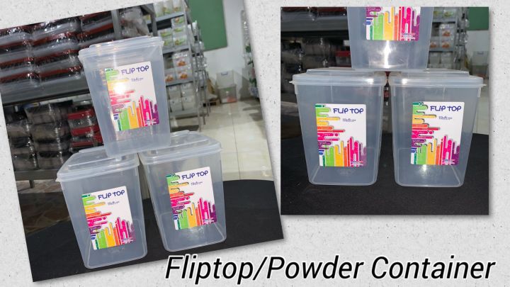 FLIP TOP/ POWDER CANISTER/ MILKTEA POWDER CONTAINER