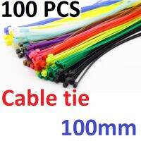 เคเบิ้ลไทร์ 2.5x100mm. รวมทุกสี แพ็คละ 100 ชิ้น Cable tie Length 100mm nylon self-locking Mix color plastic binding rope wire fixed small cable tie 10cm (4 นิ้ว) 4"