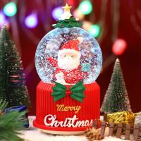 Santa Claus cross-border new Christmas gift crystal ball light with music music box advanced gift for girls toy