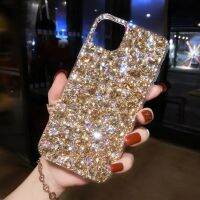 เคสโทรศัพท์ติดเพชรแวว Rhinestone แฟชั่นแวววาวสำหรับ IPhone 15 14 13 12 Pro IP 11ฮาร์ดปิดคลุมป้องกันการกระแทกสำหรับ IPhone XR X XS Max 7 8 Plus