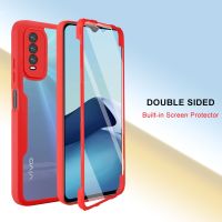 เคสใสเต็มรูปแบบ360 ° สำหรับ Vivo Y20 Y20i Y20S น่ารักหรูหรา V23ซิลิโคนนุ่มป้องกันฝาครอบโทรศัพท์กันกระแทก