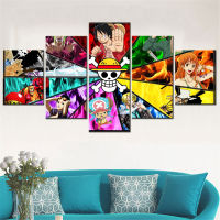 Japanese Anime In One Monkey D. Luffy Wall Art Canvas Set Japan Animation Figure Poster Child Room Decoration Kids Decor Picture