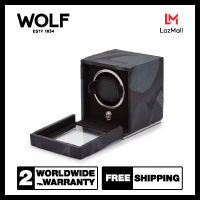 กล่องหมุน กล่องนาฬิกา WOLF1834 รุ่น MEMENTO MORI CUB WATCH WINDER (Black)