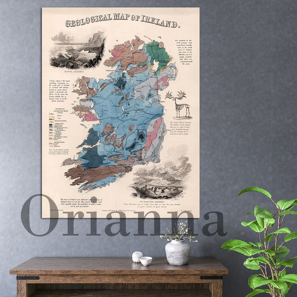 World Map with Flags Prints Large Art Maps Poster Kids Education P3 