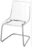 TOBIAS Chair, transparent/chrome-plated (ทูเบียส เก้าอี้, ใส/ชุบโครเมียม)