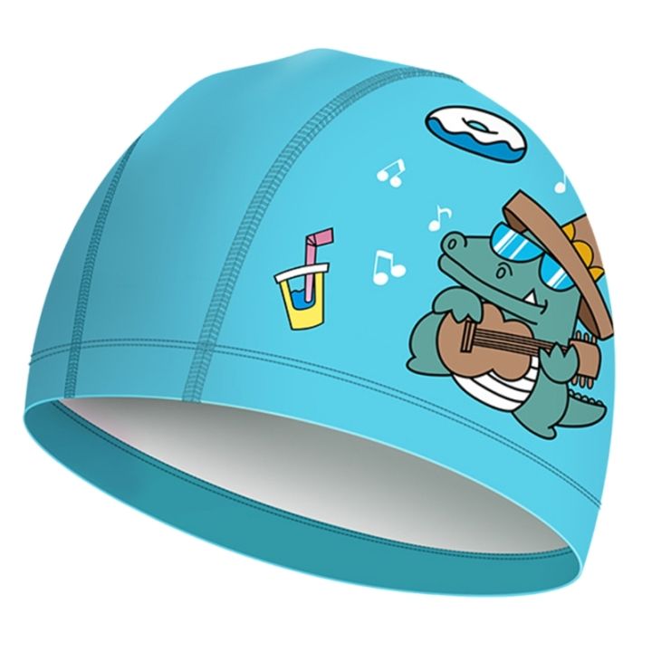 tuoye-หมวกว่ายน้ำผ้า-pu-ยืดได้สวมใส่สบายสีหมวกว่ายน้ำดึงดูดใจแตกต่างกัน