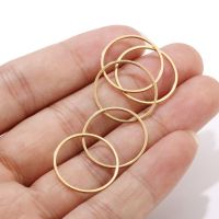 10pcs Stainless Steel Connectors Gold Tone Circle Round Links For DIY Hand made Earring Making Components