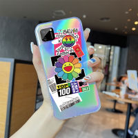 Volans สำหรับ Realme C11 C30 C55 C53 Narzo N53แฟชั่นยอดนิยมเคสโทรศัพท์สลายเลเซอร์ดอกทานตะวันสีรุ้งใสขอบบางเฉียบ TPU นุ่มเฉียบเคสกันกระแทกมีสีสันในตัวฝาครอบบัตรเลเซอร์ในตัว