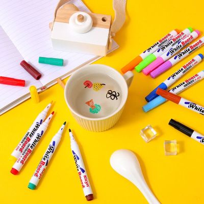 8/12 Colors Magical Water Painting Pen Water Drawing Floating Doodle Whiteboard Markers Kids Toys Early Education Magic spoon