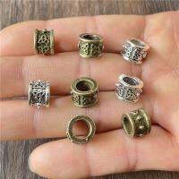 JunKang 10pcs Triangle Pattern Antique Silver Bronze Big Hole DIY Handmade Necklace Bracelet Spacer Beads Wholesale all kinds DIY accessories and othe