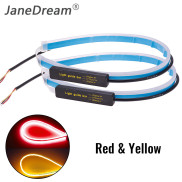 JaneDream , 2 Dây Đèn LED Ống Mềm Siêu Mỏng 60Cm Cho Xe Hơi Đèn Chạy Ban