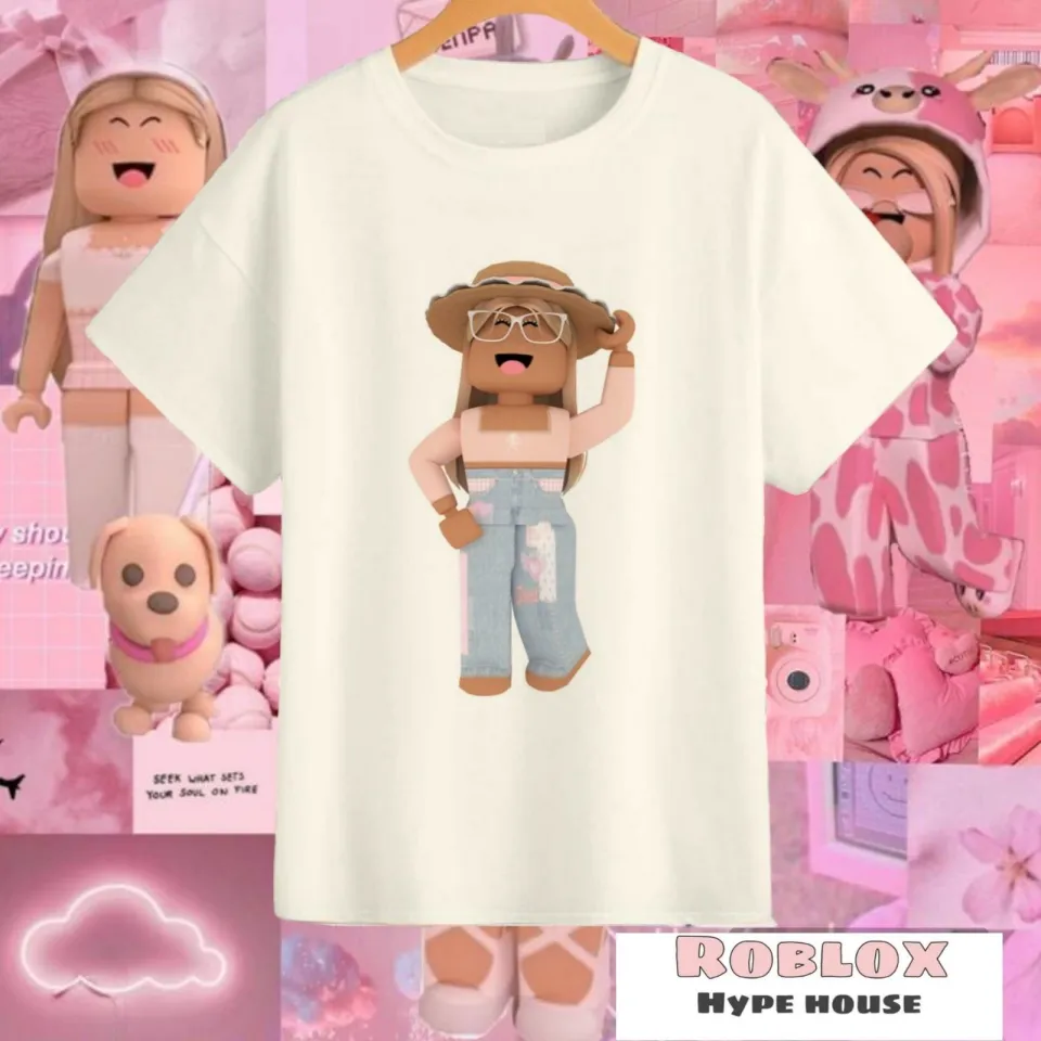 Aesthetic Roblox Girl Pink shirt