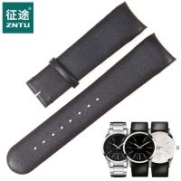 Suitable for CK watch strap leather male K22411/K22471/K22461 arc interface watch strap 22mm