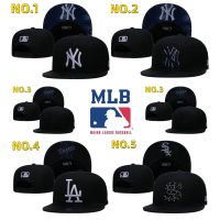 High quality 【Ready Stock】33 Style MLB Black Baseball Cap Yankees Dodgers White Sox Adjustable Blue Flat Brim Baseball Cap Street Hip Hop West Coast Style Fashion Snapback Cap