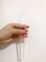 ♧☊✆ 1PCS high borosilicate glass straw ecologically friendly and reusable smoothie cocktail bar