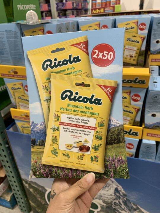 Spot Canada Ricola/Swiss throat sore throat throat sugar sugar protect