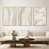 บทคัดย่อ Marble Beige Gold Fluid Artwork, Modern Wall Art ภาพวาดผ้าใบพิมพ์ภาพสำหรับห้องนั่งเล่น,ตกแต่งภายในบ้าน,ความงามและสไตล์