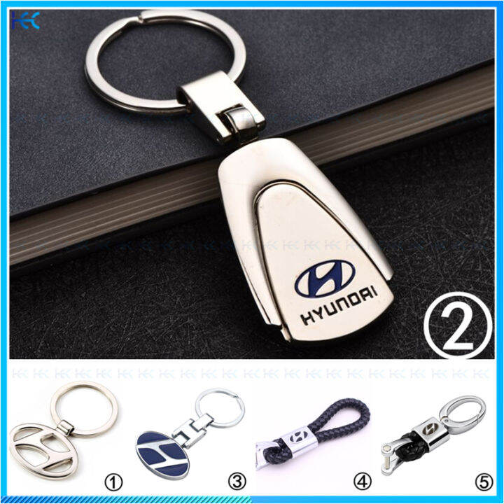 【Keychain SET】Creative Alloy Meta keychain with logo for Hyundai ...